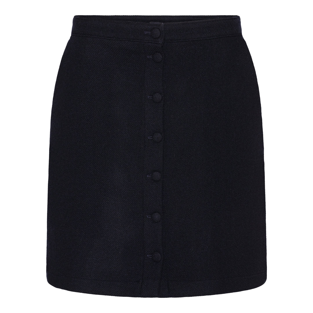 Lily Skirt - Navy Blue double side wool