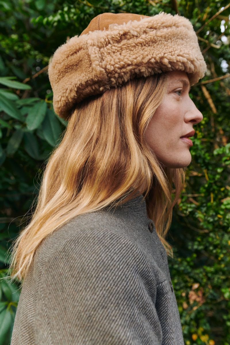 Margaret Jacket - Olive pin stripe heavy wool