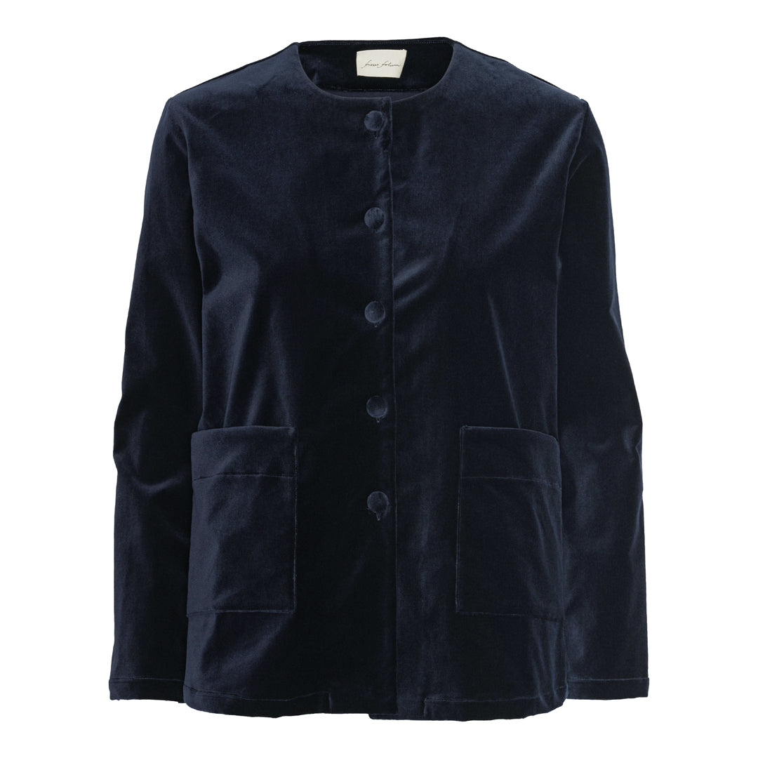 Oscar Jacket - Navy Velvet