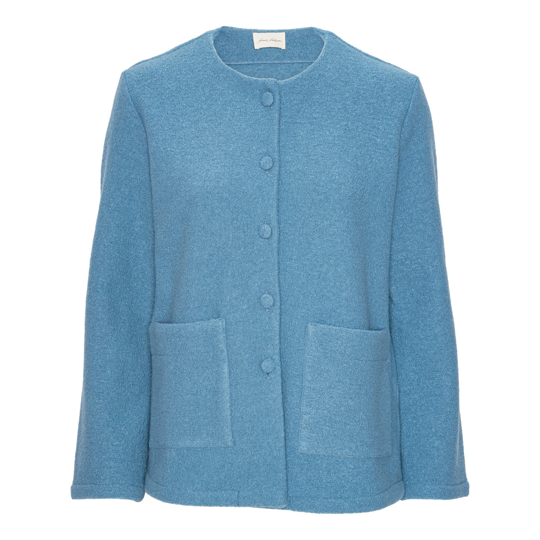 Oscar Jacket - Dove Blue Bouclé