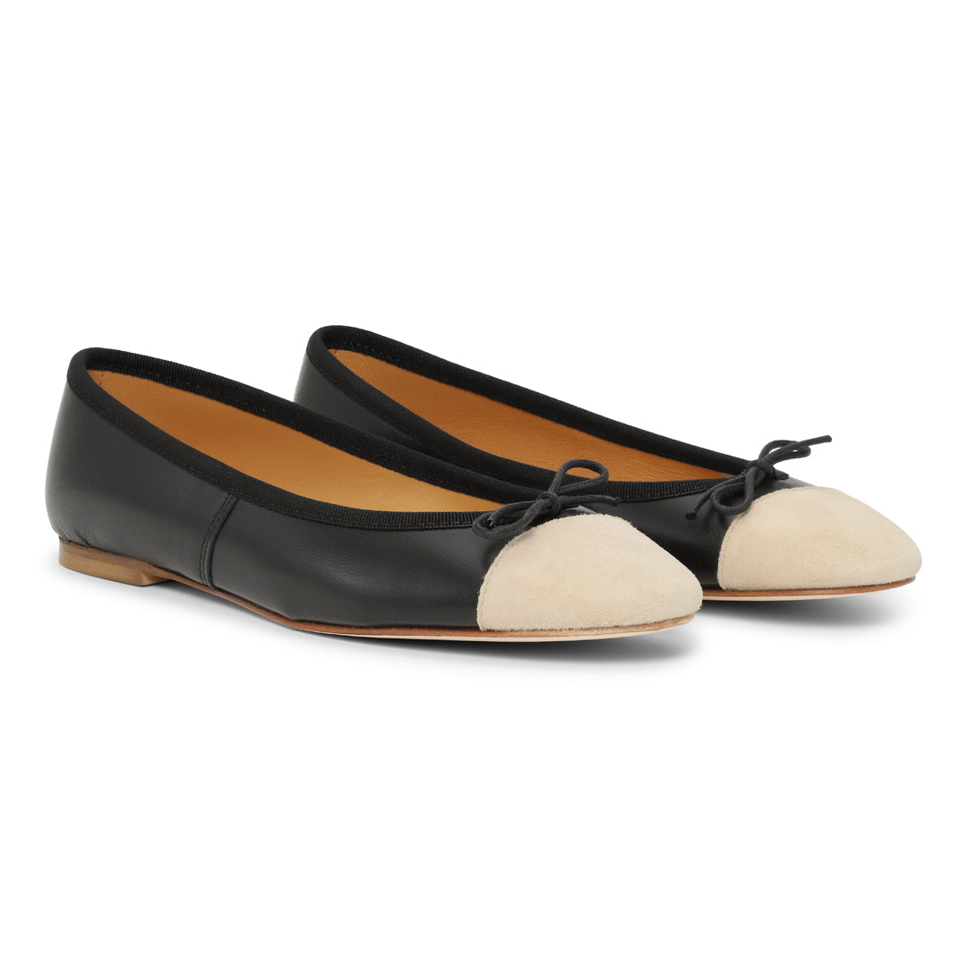 Coco Nappa Ballerinasko - Sort/Vanilje