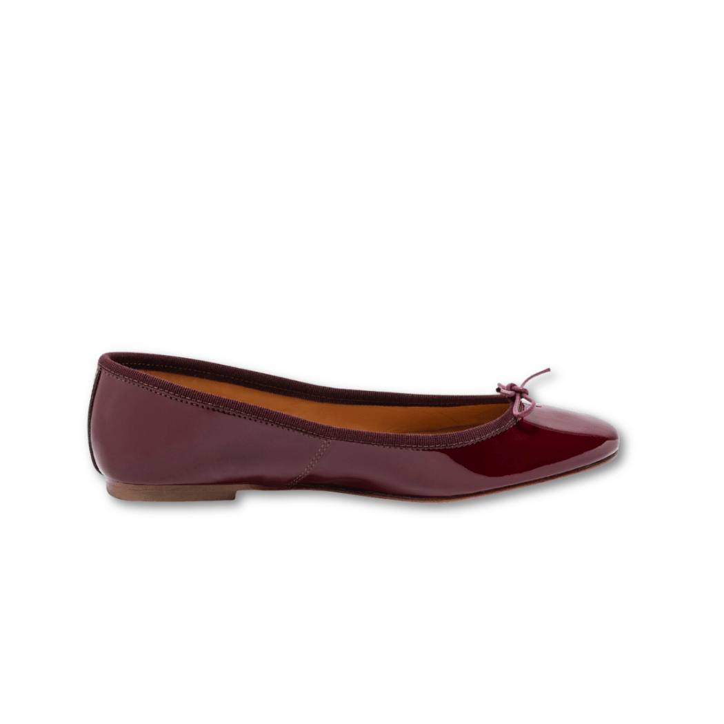 Capri Ballerina Shoes - Vernice Bordeaux