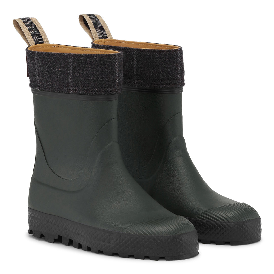 Gummistøvler med kort skaft - Tweed Marron