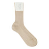 Ribbed Organic Cotton Strømper - Cream