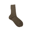 Ribbed Organic Cotton Strømper - Military