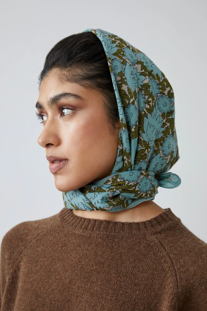 Cotton Foulard no.680 - Celeste Blue