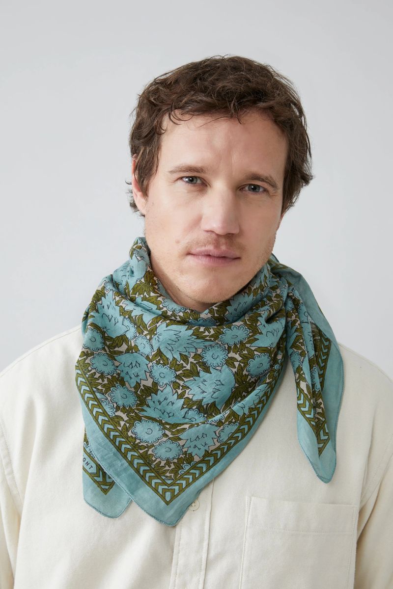 Cotton Foulard no.680 - Celeste Blue
