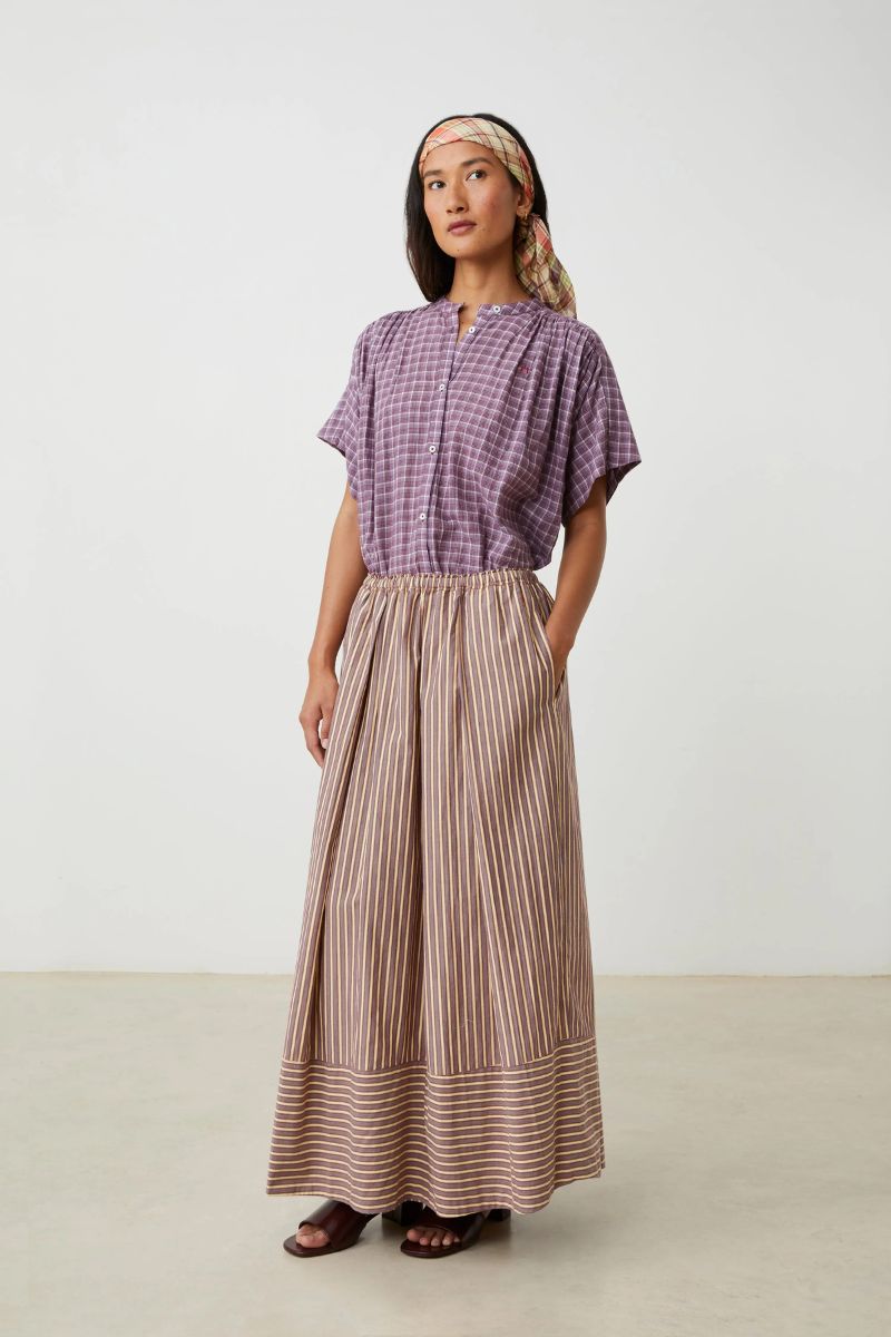 Nederdel Paule N°836 Pop Stripes - Garnet