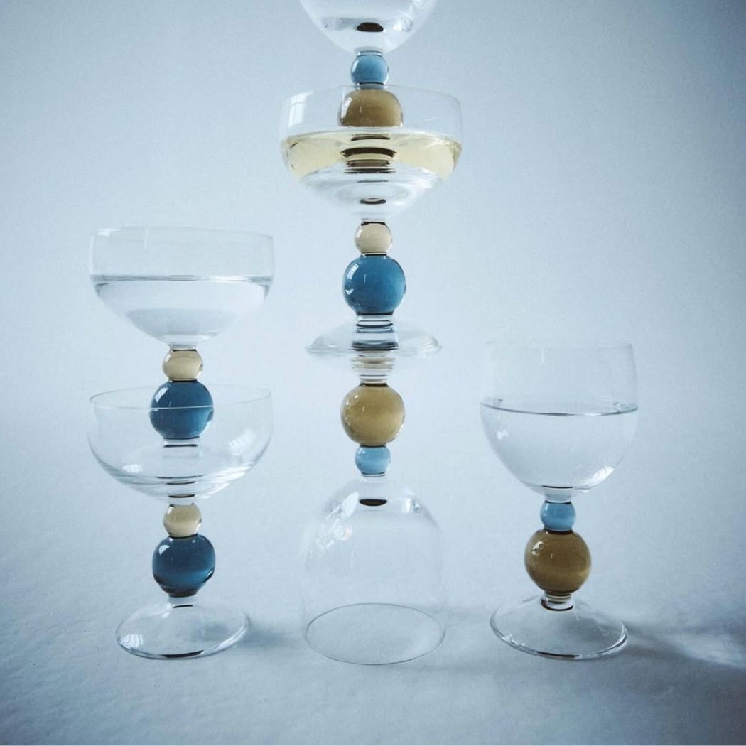 Noam Champagne Glas - Hazel/Jade