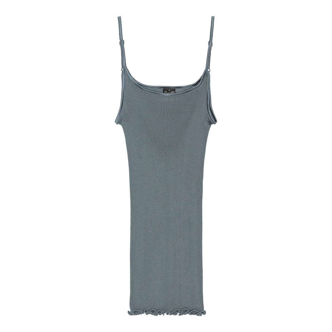 Cami Silk Rib Undershirt 9450 - Dusty Blue