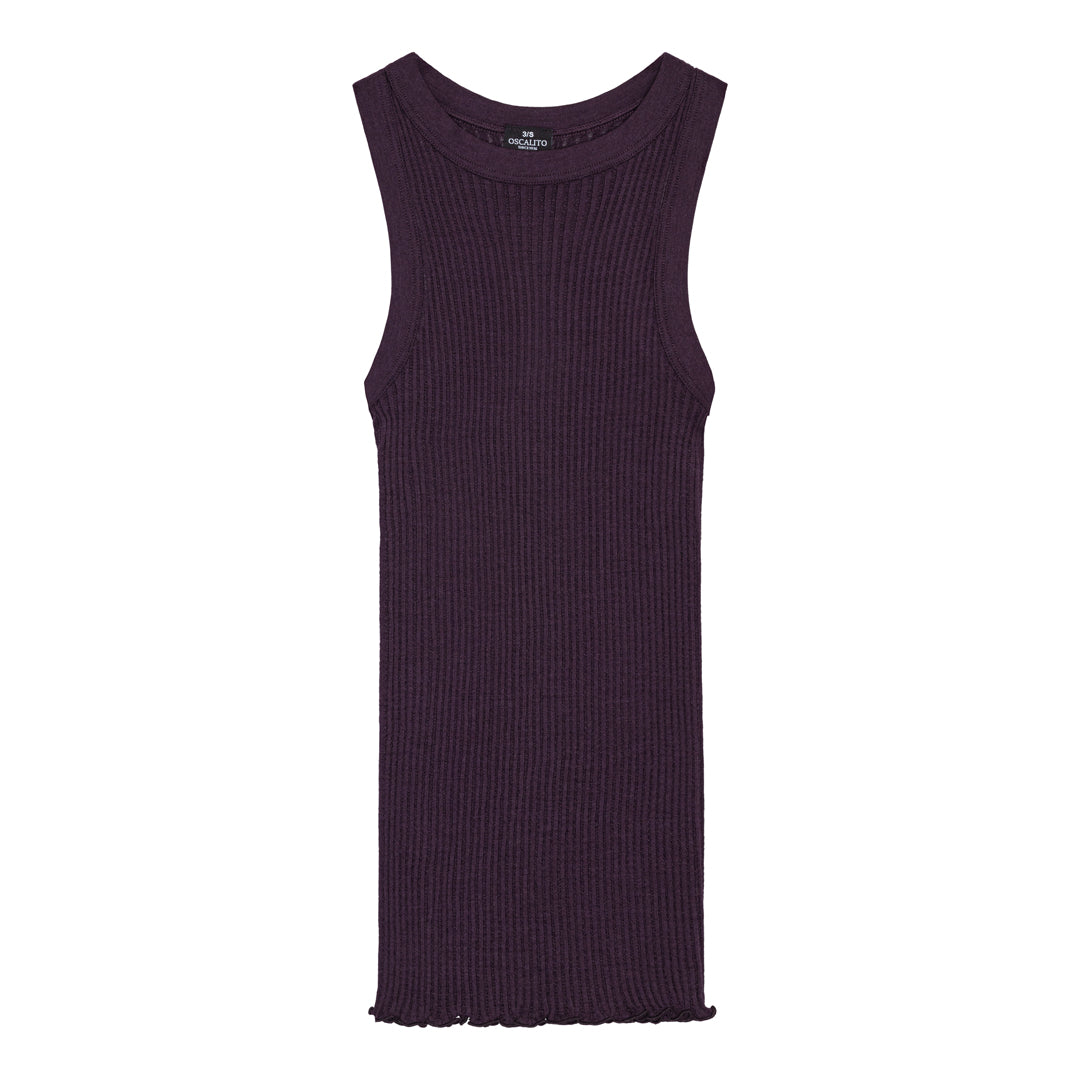 Halterneck Wool/Silk Operatino Top 7490 - Barolo
