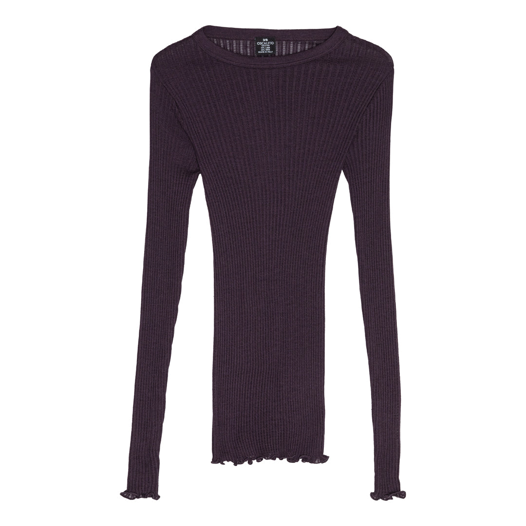 LS Wool Silk Operatino Bluse 7496 - Barolo