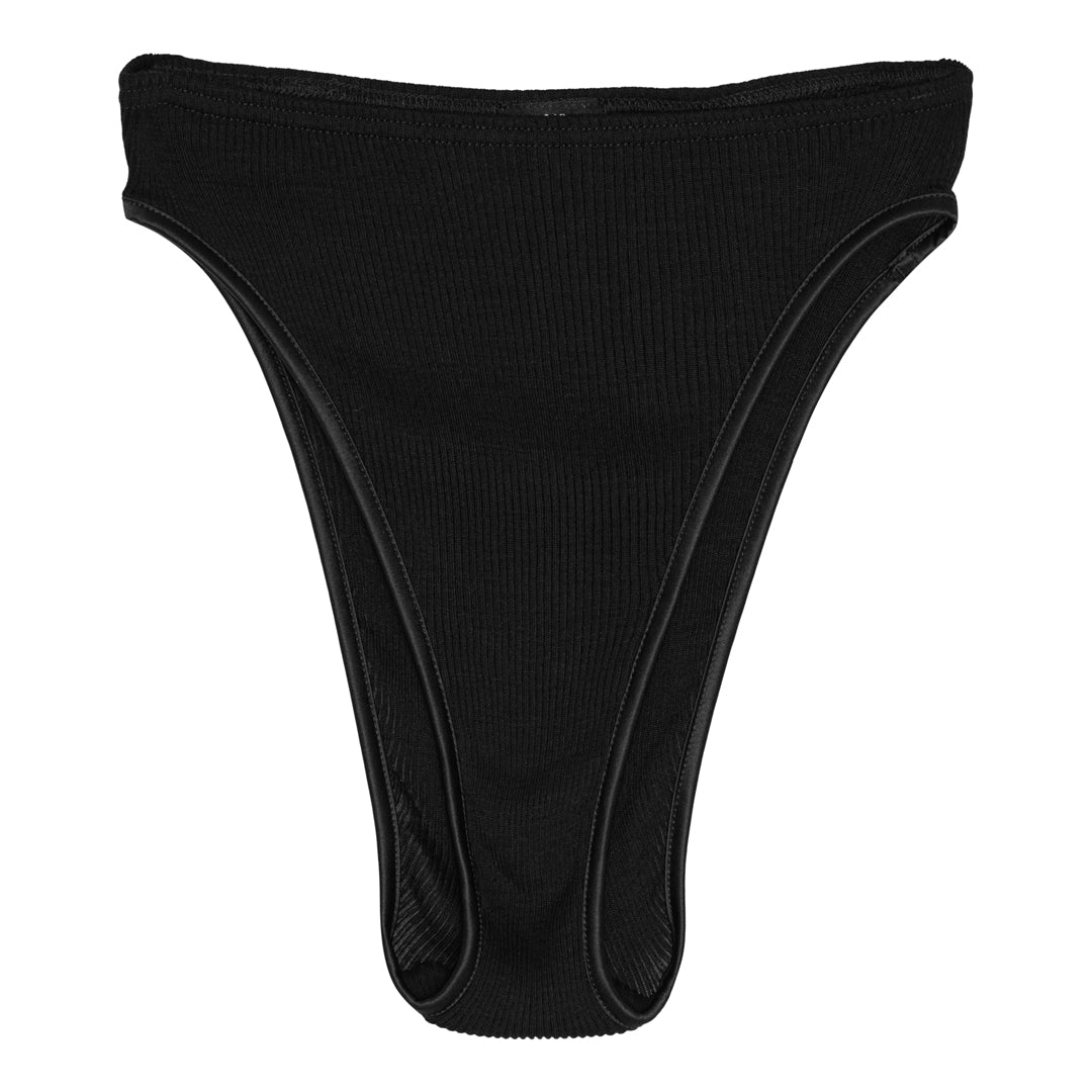 Trusser Middle Rise Ribbed Brief Wool/Silk 4243 - Sort