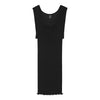 Wool Silk Rib Tank Top 3442R - Black