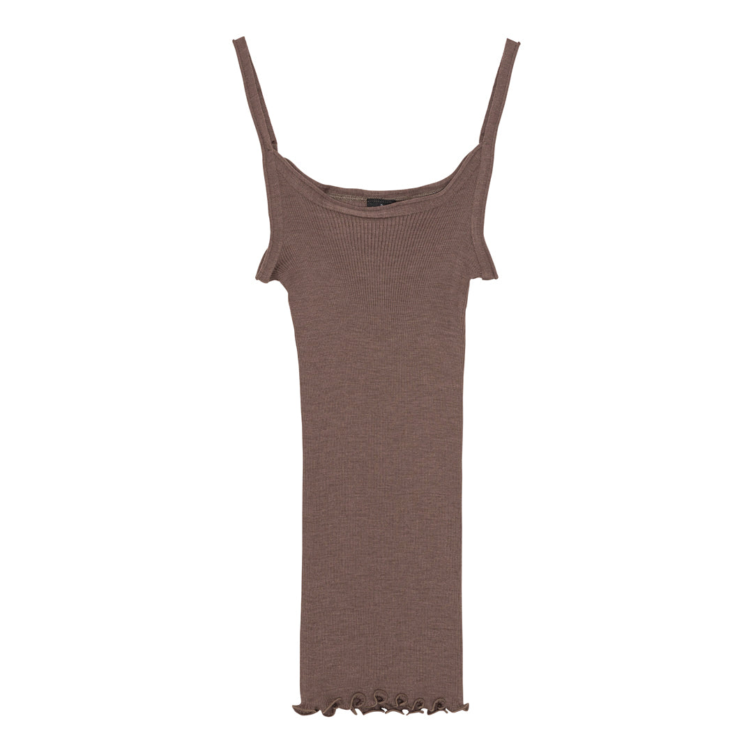 Wool Silk Rib Undertrøje 3440R - Taupe