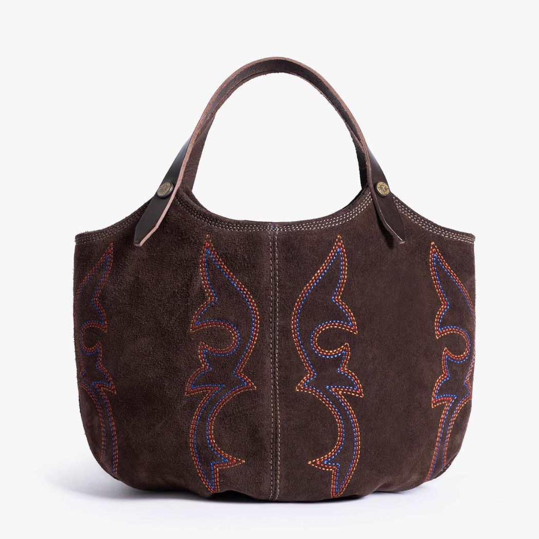 Mini Pillow Embroidered Bag - Bitter Chocolate