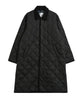 Piping Collared Down Coat - Black