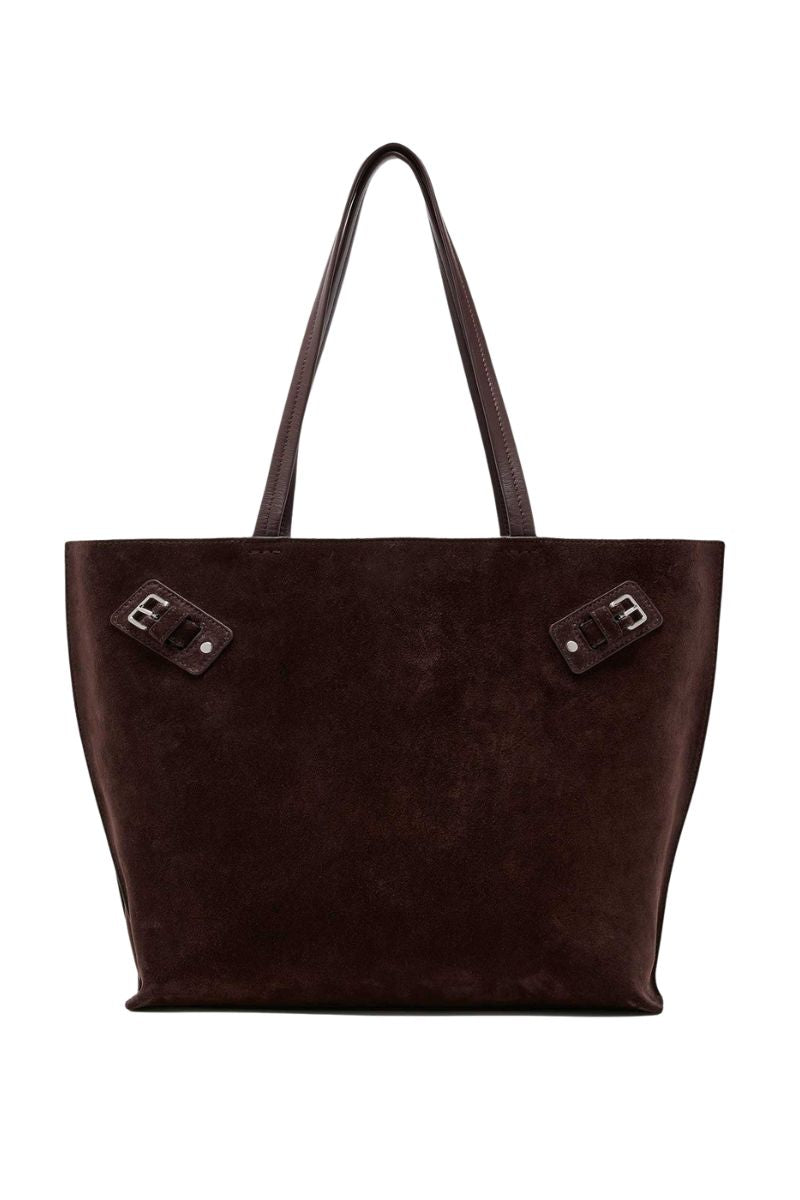 Days Tote in Soft Suede – Chocolate