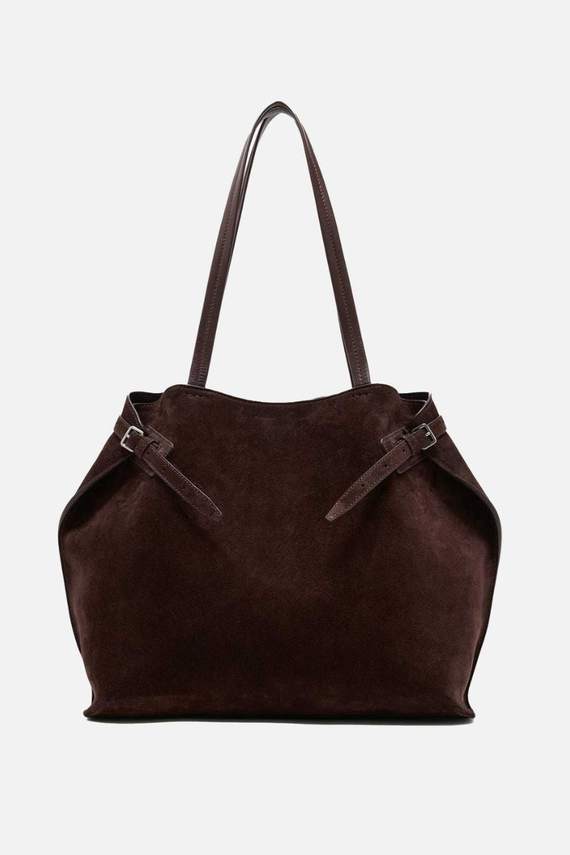 Days Tote in Soft Suede – Chocolate