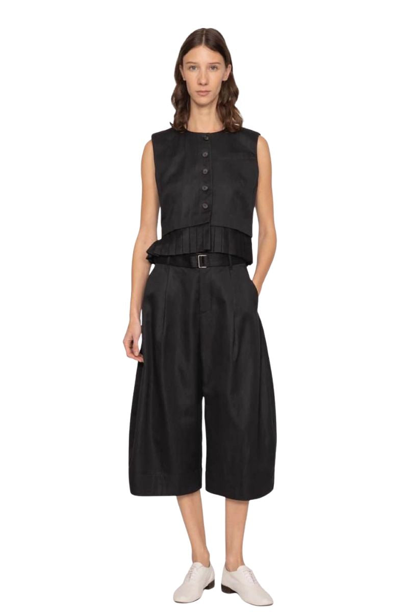 Angelina Suiting Culotte Trousers - Black