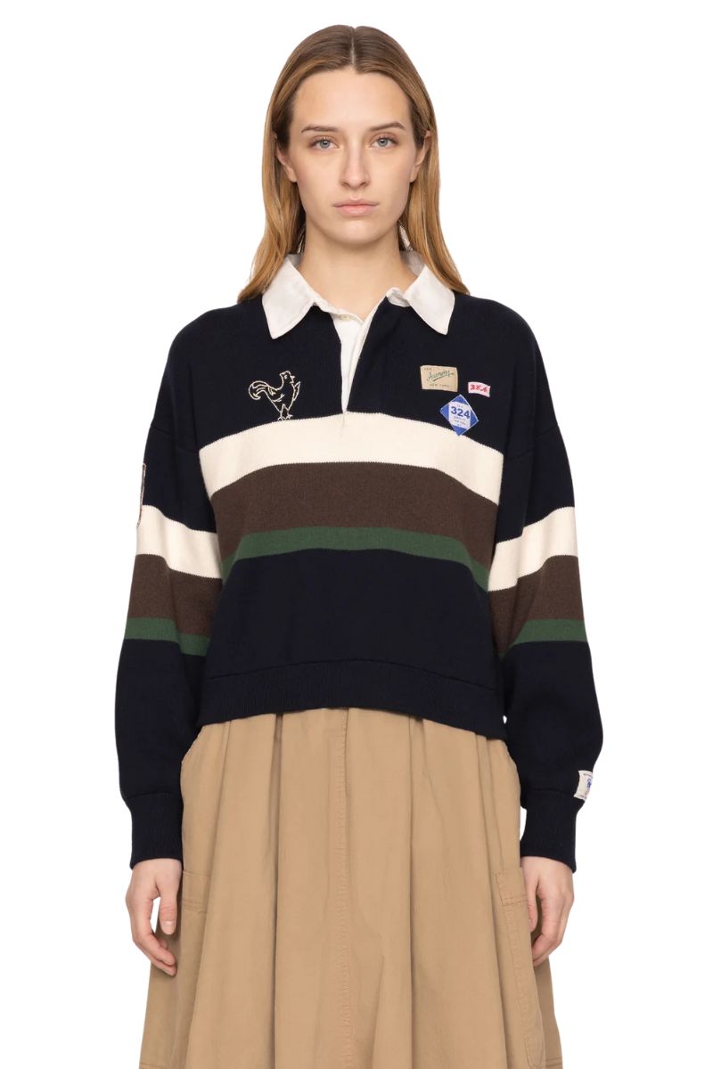 Arthur Varsity Knit Rugby Shirt - Multi