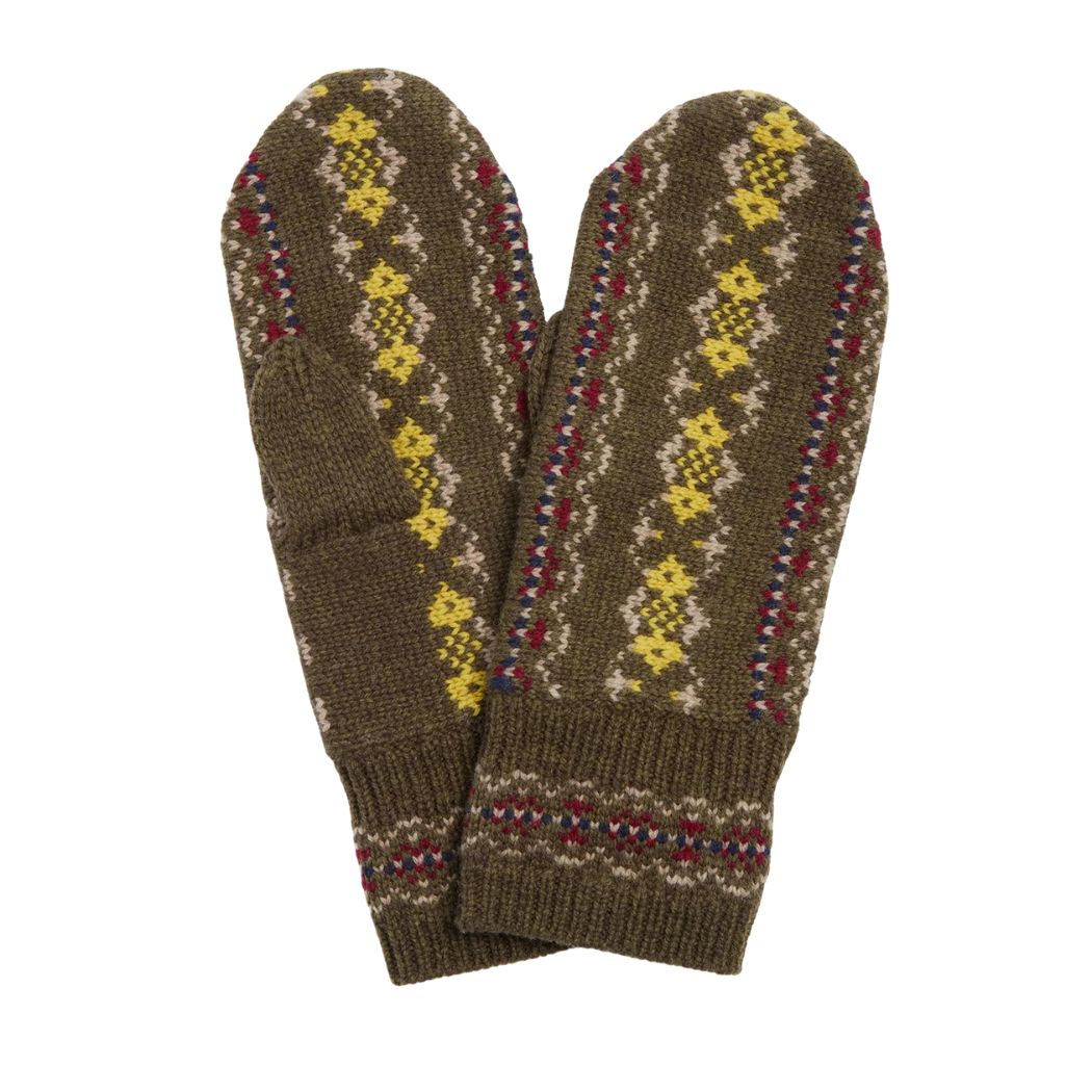 Fair Isle Knit Luffer - Olive