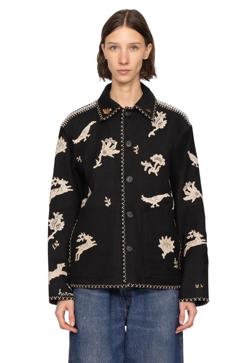 Mika Applique Jacket - Black