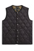 Military Crew Neck Down Vest - Dark Chocolate
