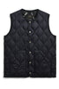 Military Crew Neck Down Vest - Dark Navy