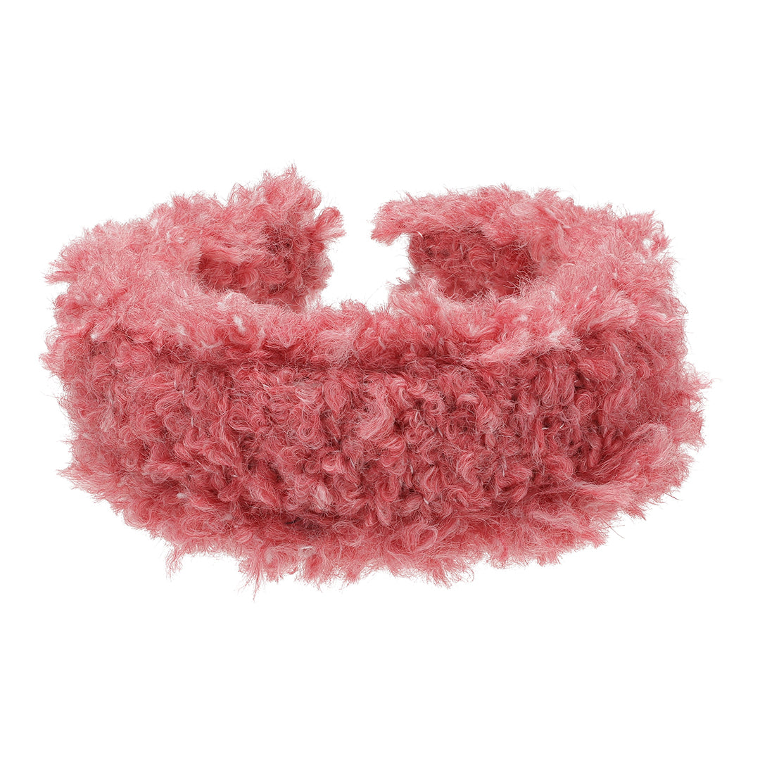 Bouclé Hairband- Pink Fluo