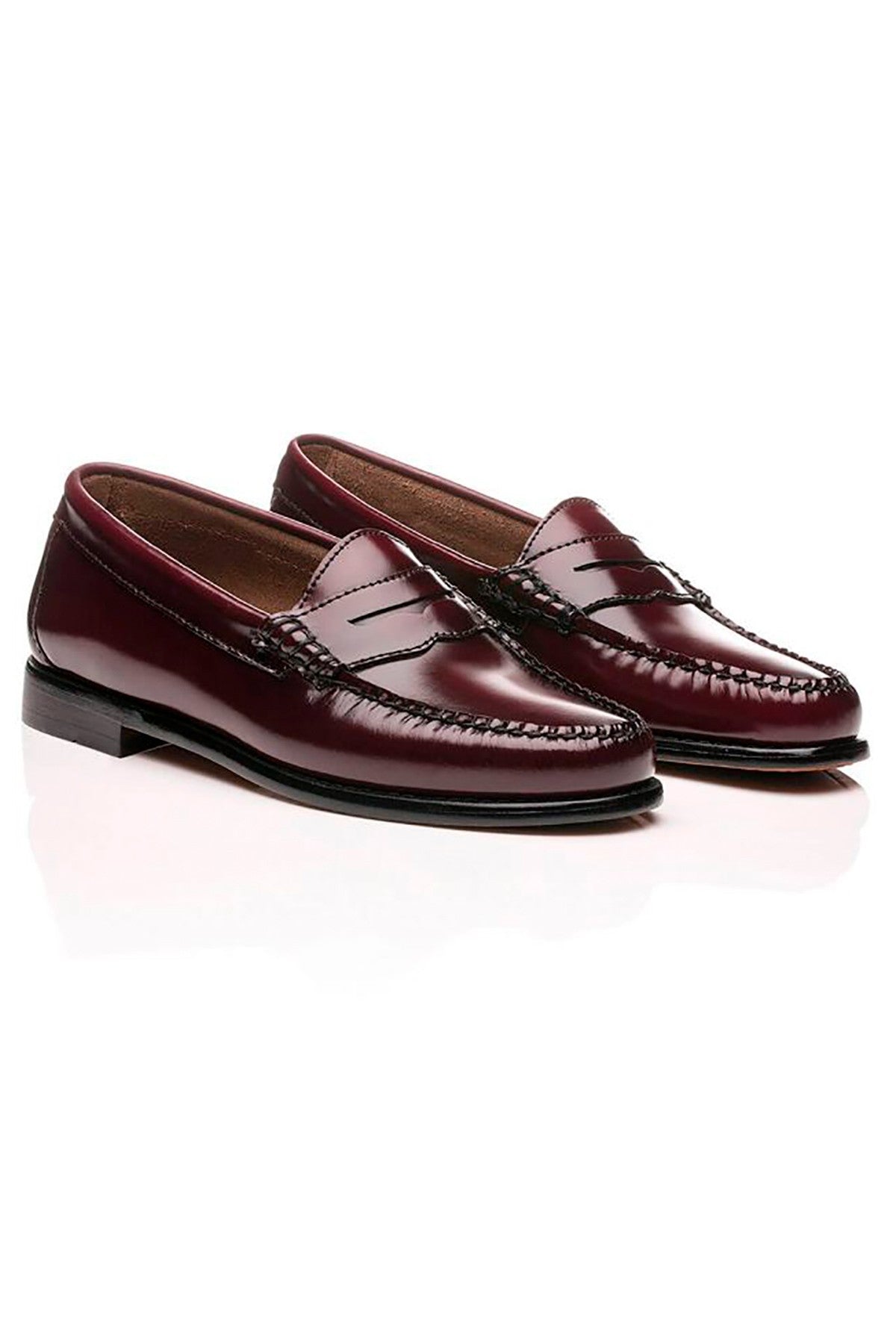 WEEJUN II Penny Shoes - Wine with Rubber Sole