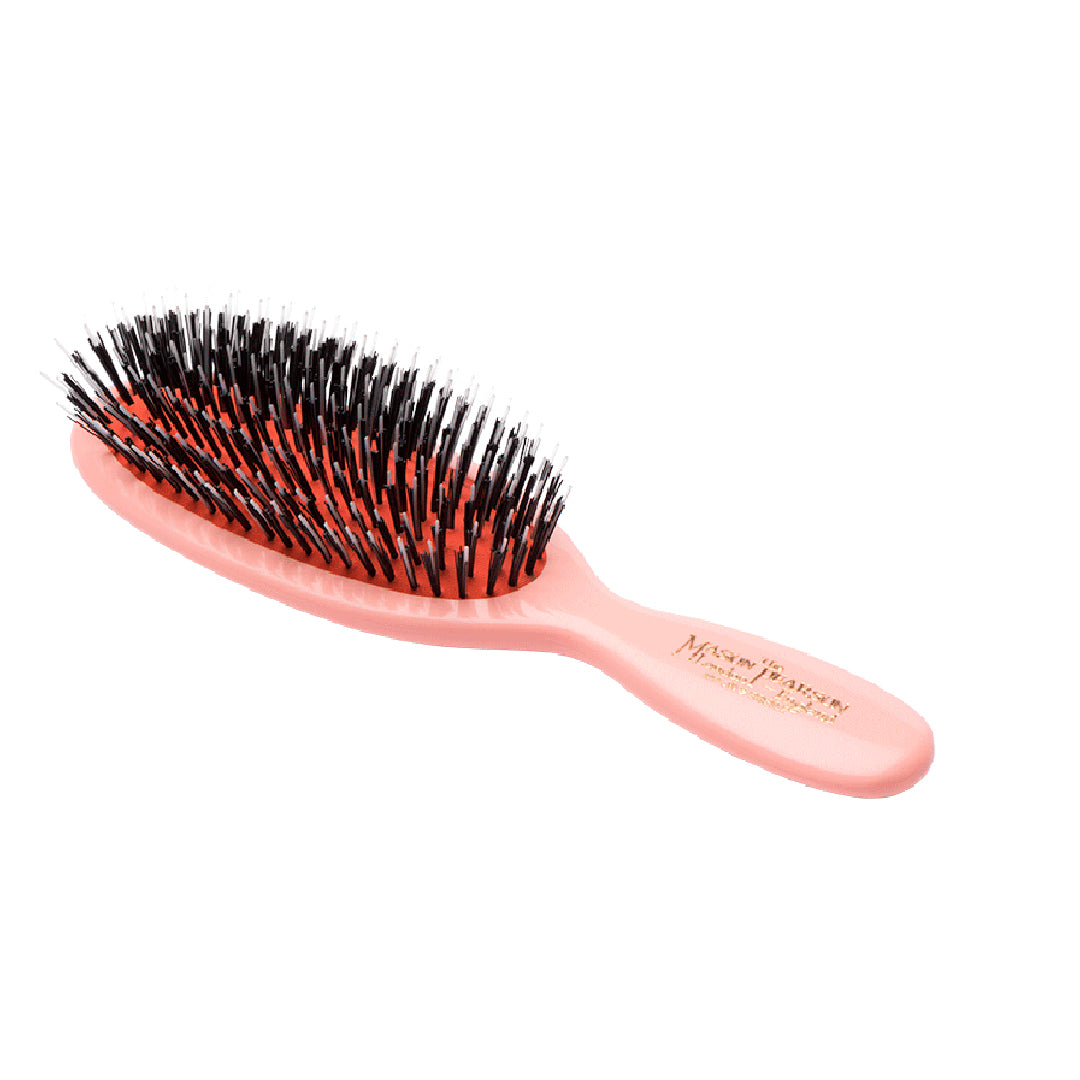 Pocket Bristle & Nylon Hairbrush - Pink 
