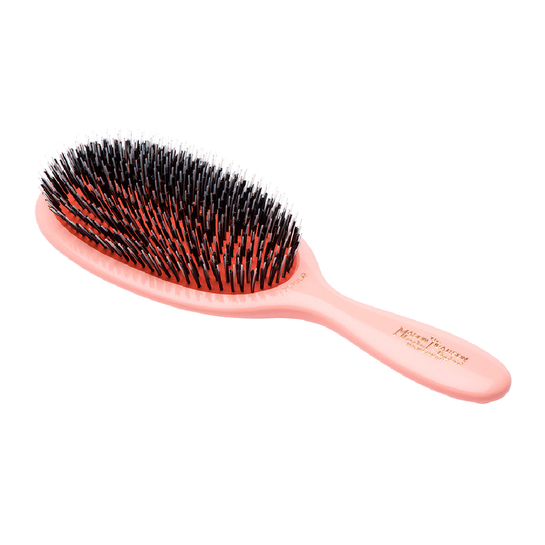 Popular Bristle & Nylon Hairbrush - Pink 