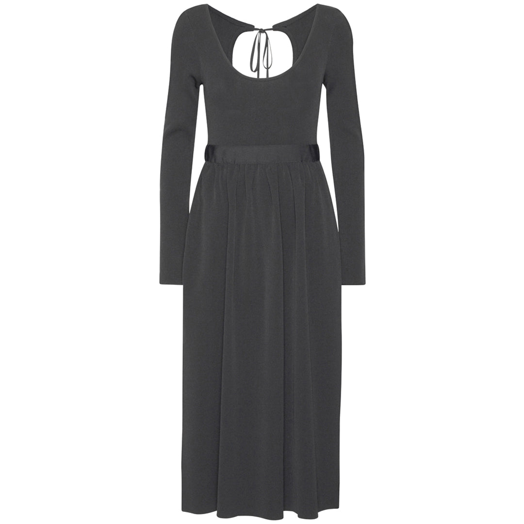 Long Sleeve Knit Dress - Black