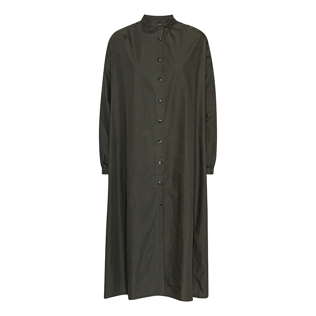 Long Sleeve Shirt Dress - Cedar Green
