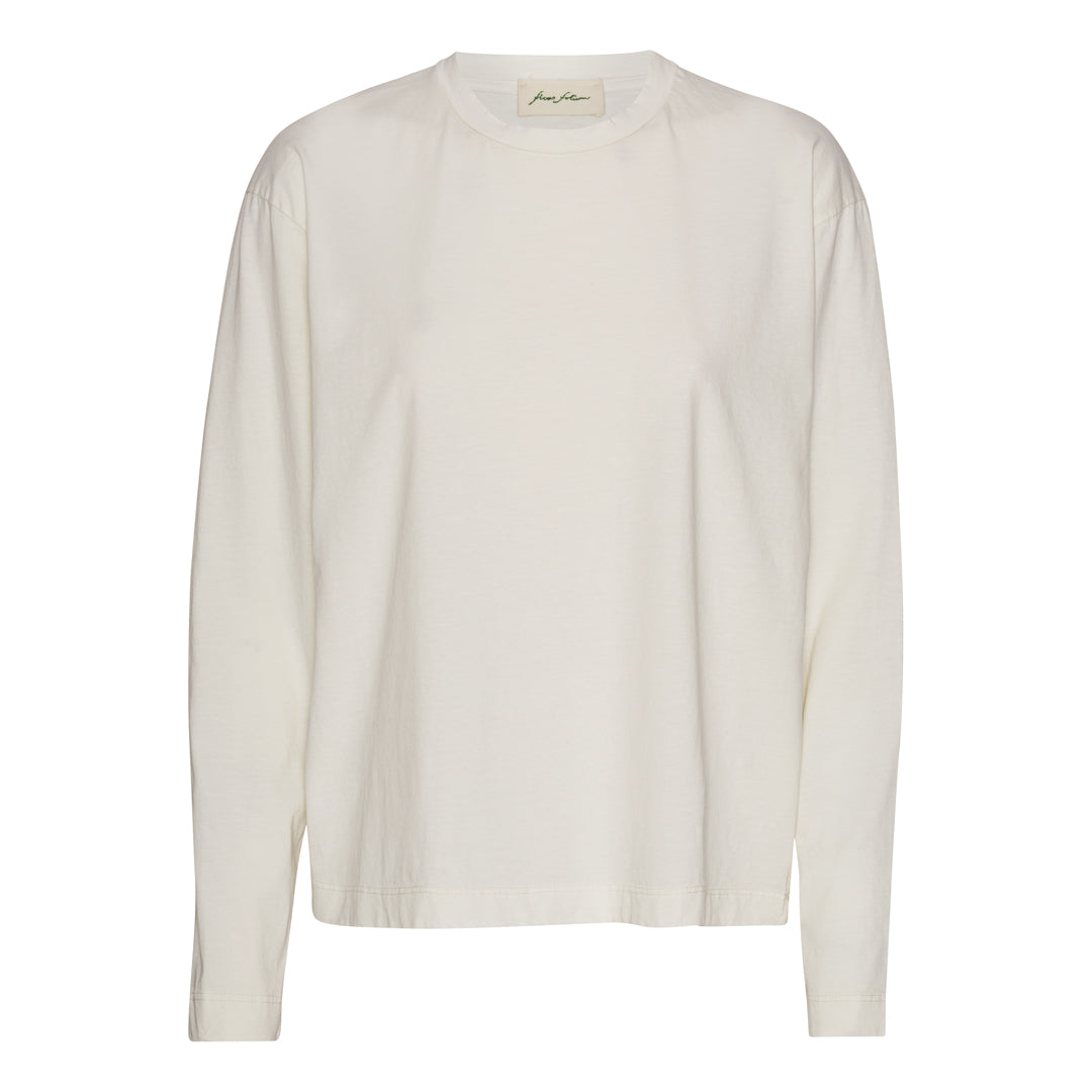 Loose Fit Organic Long Sleeve T-Shirt - Off White