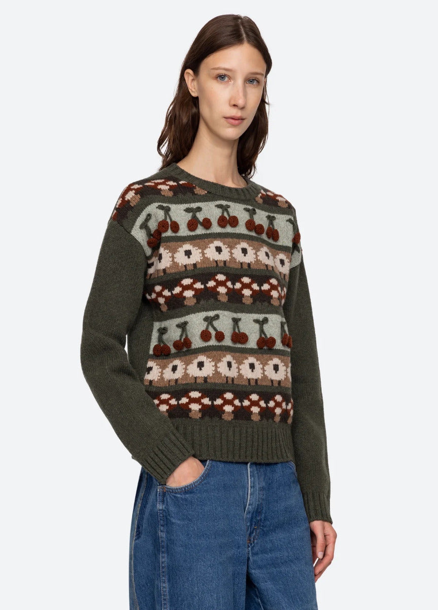 Molly Farm Crew Neck Sweater - Multi
